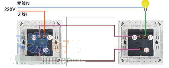 双控开关的接线原理及接线图