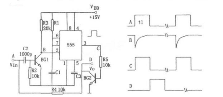 555构成的脉宽检测电路