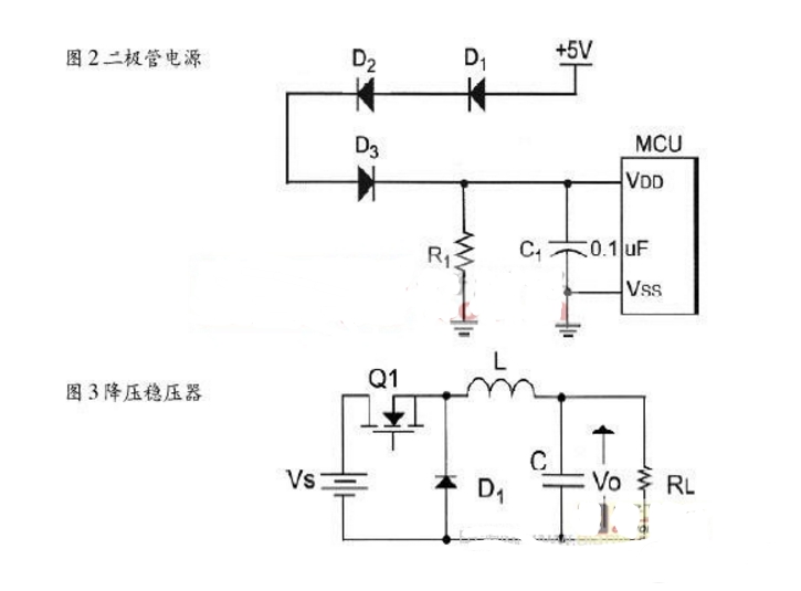 采用LDO的5V到3.3V电源