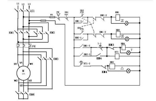 星三角降压启动电气原理图画法大全
