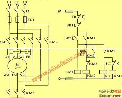 星三角降压启动电气原理图画法大全