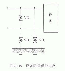 瞬态电压抑制二极管组成的设备防雷保护电路