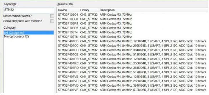 Proteus 8.8新增加STM32F401模块预计