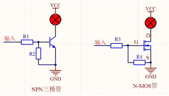 三极管和MOS管作为开关管时如何选择?