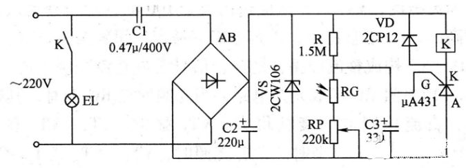 光敏电阻光控灯电路图大全