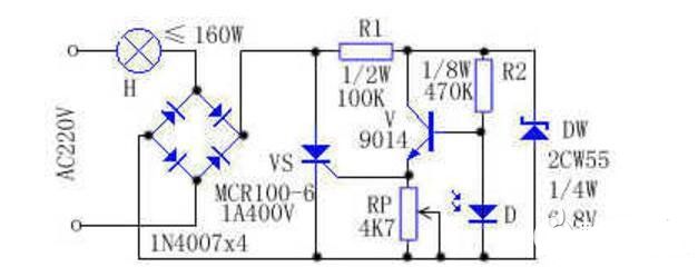 简易光控电路图