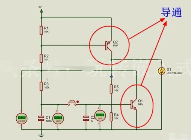 8050和8550组成自锁电路