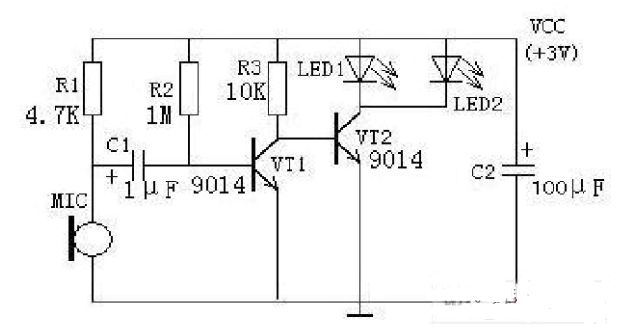 9014制作闪灯电路图大全