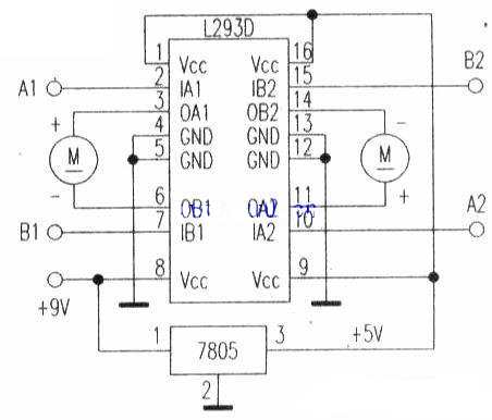 l293D电机驱动电路图