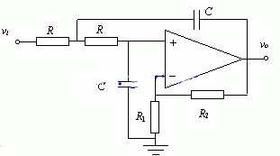 二阶低通滤波器电路图