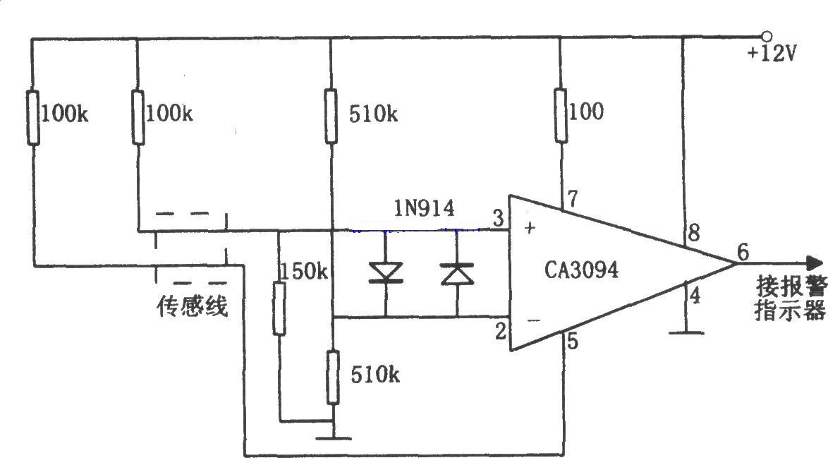 CA3094开关报警器电路图