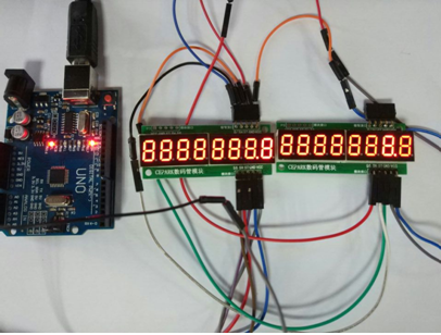 数码管与ARDUINO 开发板的连接使用