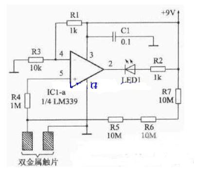 触摸开关电路原理图_触摸开关接线图