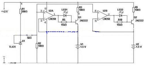 lm358制作充电转灯电路图