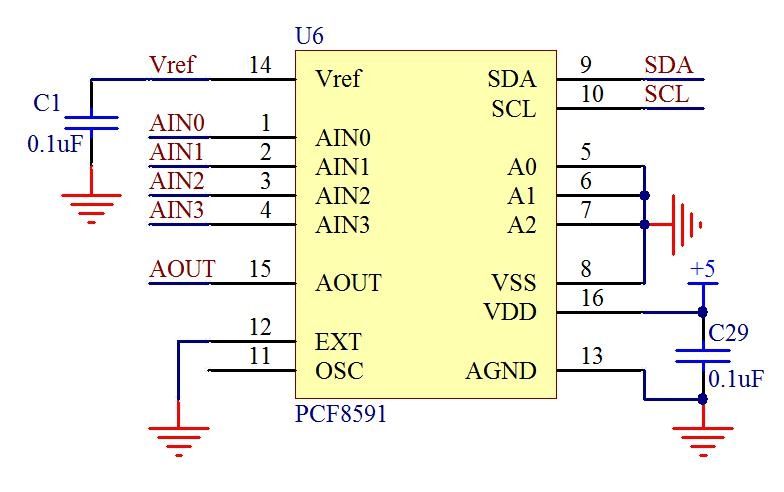 PCF8591的硬件接口