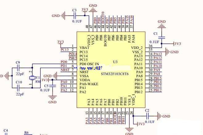 stm32单片机最小系统原理图