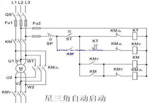 电动机星三角启动电路图讲解