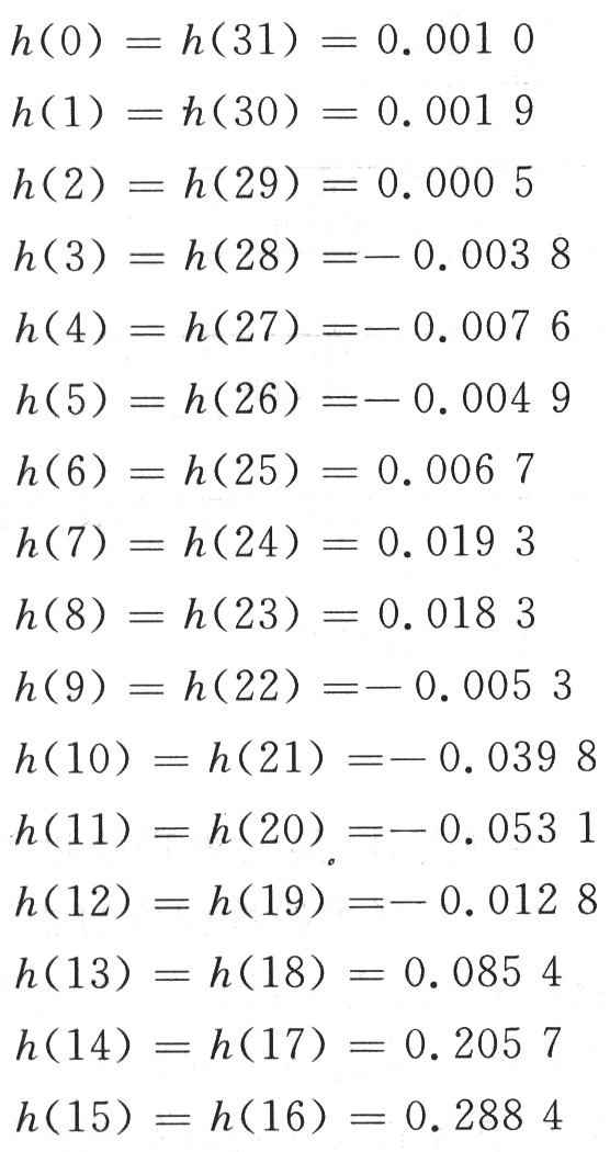 FPGA实现32阶FIR数字滤波器的硬件电路方案