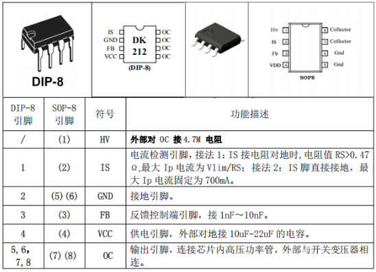 高性能准谐振开关电源控制芯片DK212成熟型方案应用