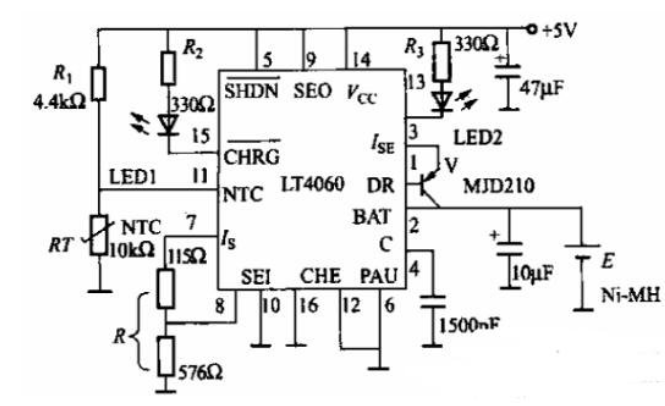 镍氢电池充电电路图