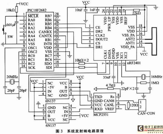 2．4G射频的CAN总线汽车故障诊断仪