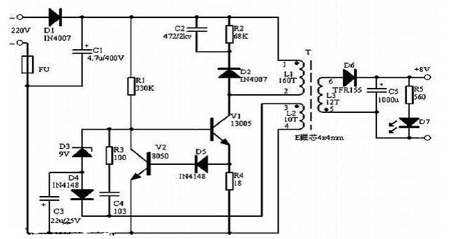 开关电源接线电路图汇总