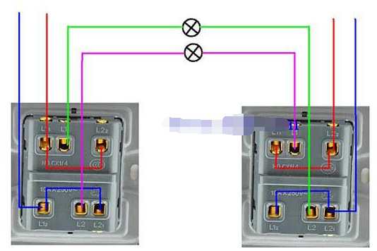 简析双控6孔开关接线图