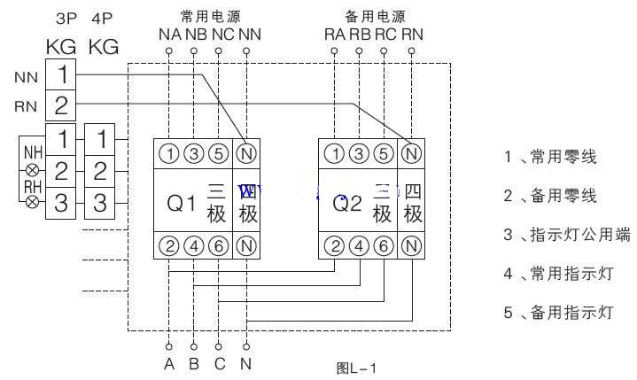 双电源自动切换接线图和操作步骤