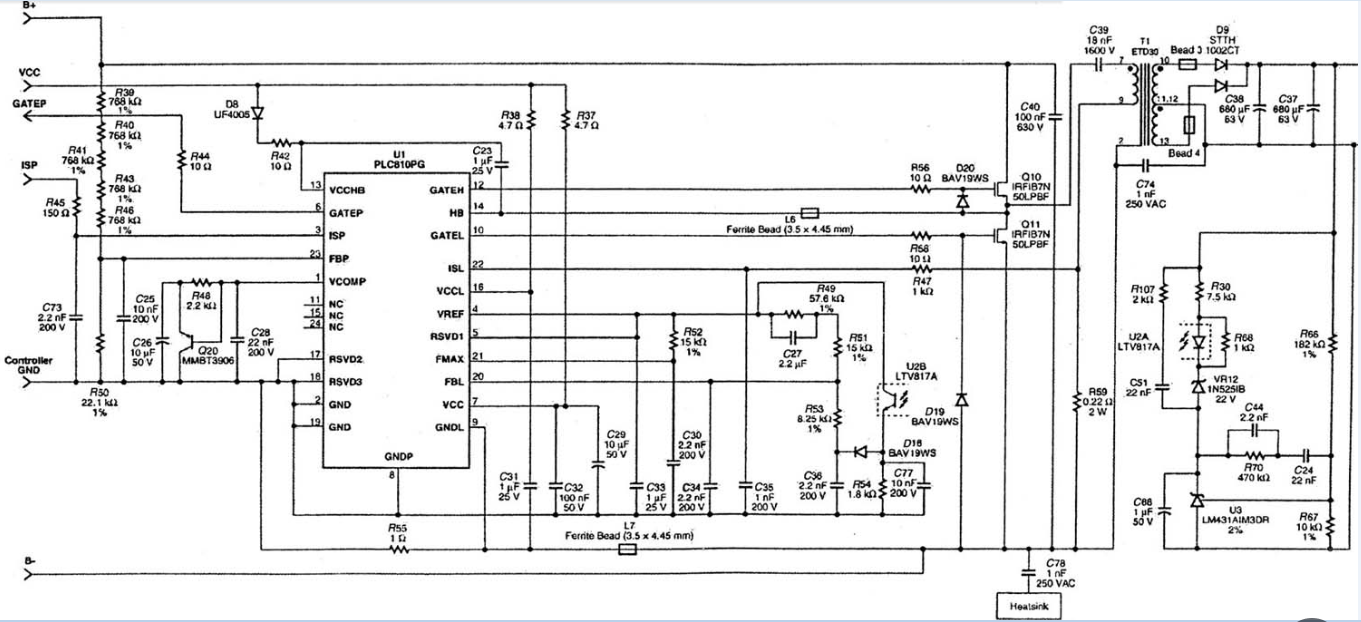 基于PLC810PG控制IC的LED路灯驱动电路