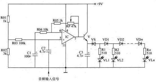 LM324运放制作电平指示器