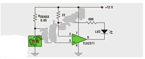 电流幅度的电路LED显示分析