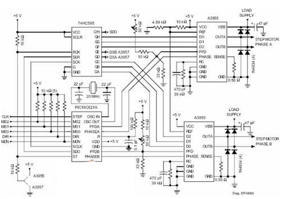 基于PIC16C621A和A3955的步进电机驱动器设计