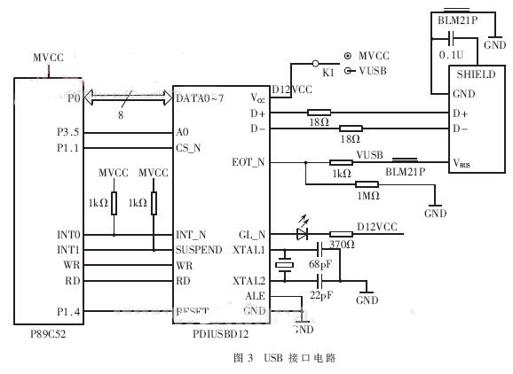 嵌入式指纹识别系统USB接口电路设计