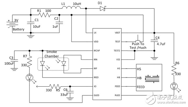 基于RE46C190的3V光电烟感器实现方案