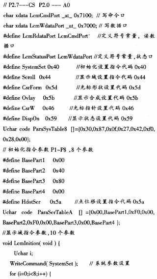 内置SED1335控制器的液晶显示模块与单片机接口应用