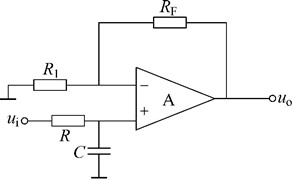 一阶有源低通滤波电路