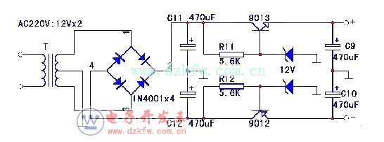 NE5532制作耳机放大器的电源电路