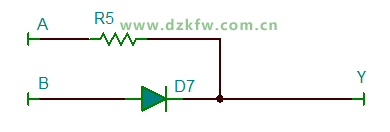 1个电阻和1个二极管也可以组成或门