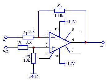 集成运算放大器的基本运算电路_反相比例_同相比例_反相加法_减法运算_积分运算_微分运算电路