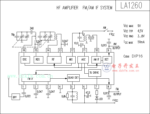 LA1260音响IC电路图