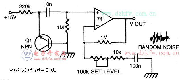 741构成的噪音发生器电路