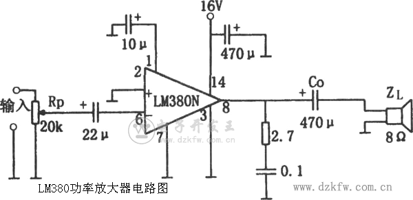 LM380功率放大器电路图