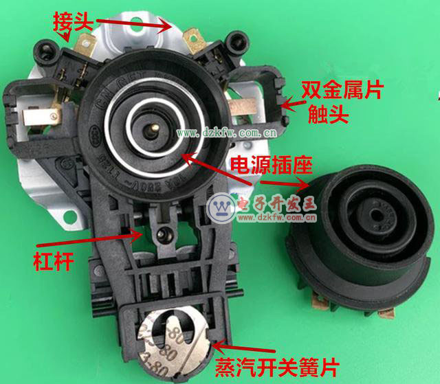 电热水壶内部电路原理图及故障维修方法