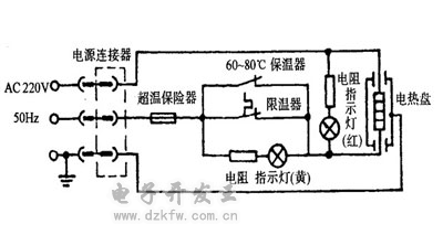 电饭锅的电路原理图
