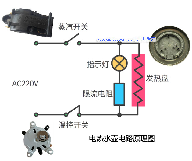 电热水壶电路原理图