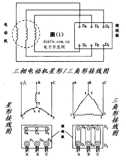 星三角启动接线图