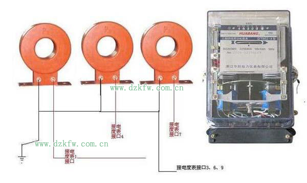 三相四线电表接线图/接线方法图解